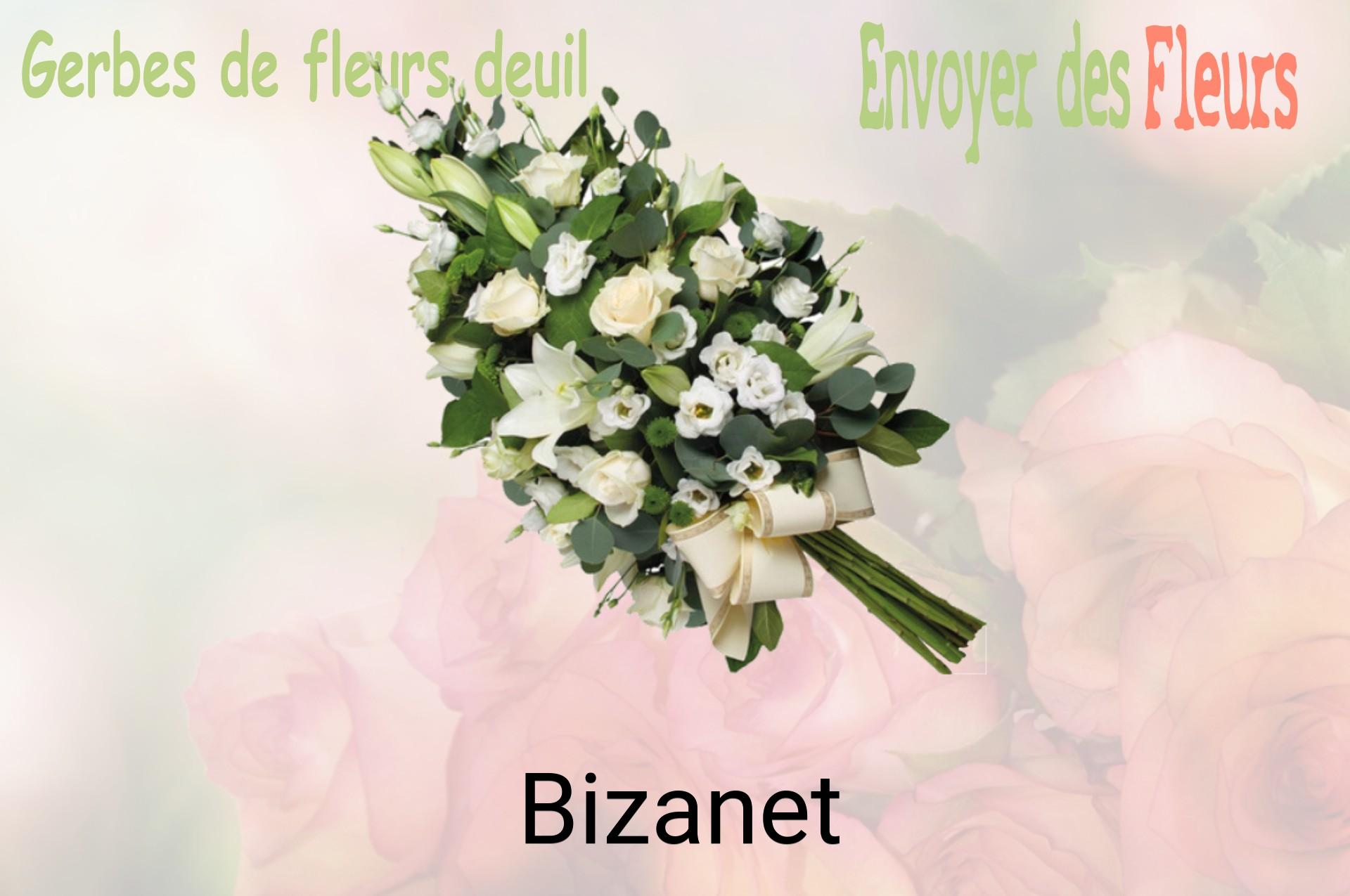 Gerbe de fleurs de deuil livrée à Bizanet
